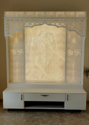 Radha Krishna 3D CNC Corian Temple